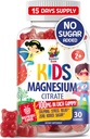 Magnesium Gummies for Kids &amp; Adults - 100mg - Calm Magnesium Chews - Magnesium Citrate Chewable Suplemento para Mood &amp; Muscle Support - 30 Gummies