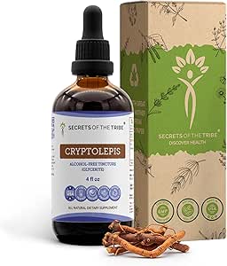 Secrets of the Tribe Cryptolepis Tincture Extract sin alcohol, High-Potency Herbal Drops, Tincture Made from Wildcrafted Cryptolepis Sanguinolenta 4 oz