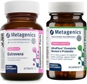 Metagenics HerWellness Estrovera (30 Tablets) &amp; UltraFlora Complete Women's Probiotic (30 Capsules) - Asistencia para la menopausia libre de hormonas - Salud Digestiva