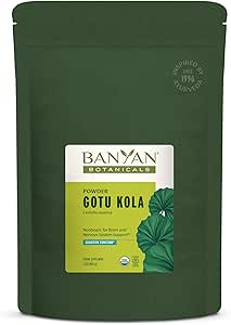 Banyan Botanicals Gotu Kola Powder – Organic Brahmi (Centella Asiatica) – Calming Nootropic Herb for Nervous System Support &amp; Healthy Skin* – 1 lb. – Non-GMO Sustentably Sourced Vegan