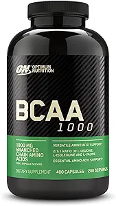 Optimum Nutrition Instantized BCAA Capsules, Keto Friendly Branched Chain Essential Amino Acids, 1000mg, 400 Count