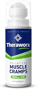 Theraworx Relief for Muscle Cramps Roll-On Fast-Acting Muscle Spasm, Leg Soreness with Magnesium Sulfate - 2.5 oz - 1 Count