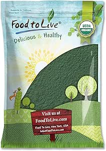 Alimentos para Viviente Clorella Polvo Orgánico, 8 Libras - No GMO, Kosher, Algas Verdes Raw, Superalimentos Veganos, Bulk, Pura Proteína Verde Vegana, Rica en Vitaminas y Minerales, Grande para Bebidas, Muro de Célula Rota