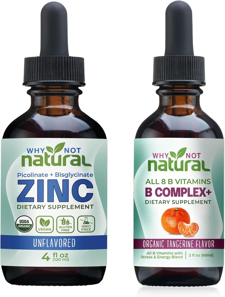 Zinc líquido orgánico y complejo de vitamina B