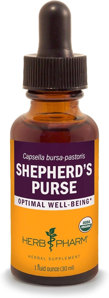 Herb Pharm Certified Orgánica Shepherd's Purse Liquid Extract, 1 Oz