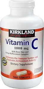 Kirkland Vitamina C con Rose Hips y Citrus Complejo Bioflavonoide (1000 mg), 1000-Count ((1000mg Tablets))
