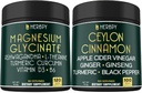 Bundle 6in1 Magnesium Glycinate Supplements & 6in1 Premium Ceylon Cinnamon Suplementos - Relax, Restful Day & Night, Immune, Heart, Digestion & Body Balance Support