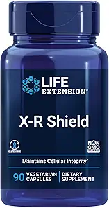 Life Extension X-R Shield, spirulina, Lemon Balm, Ginkgo biloba, Supports Cellular Integrity & DNA Health, encourages Healthy Immune Response, Gluten-Free, Non-GMO, Vegetarian, 90 cápsulas