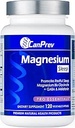 CanPrev Magnesium Bisglycinate Chelated + GABA &amp; Melatonin, 120 Veg Caps, 120-Day Supply, Support Restful Night, Muscle Function, Promote Relax & Balanced Sleep-Wake Cycle, Vegan, No GMO & Gluten