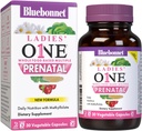 BlueBonnet Nutrition Ladies’ One Prenatal Whole Food-Based Multiple, Daily Nutrition*, Prenatal " Postnatal Health*, Non-GMO, Kosher, Gluten-Free, Soy-Free, 30 Vegetable Capsules, 30 Servings