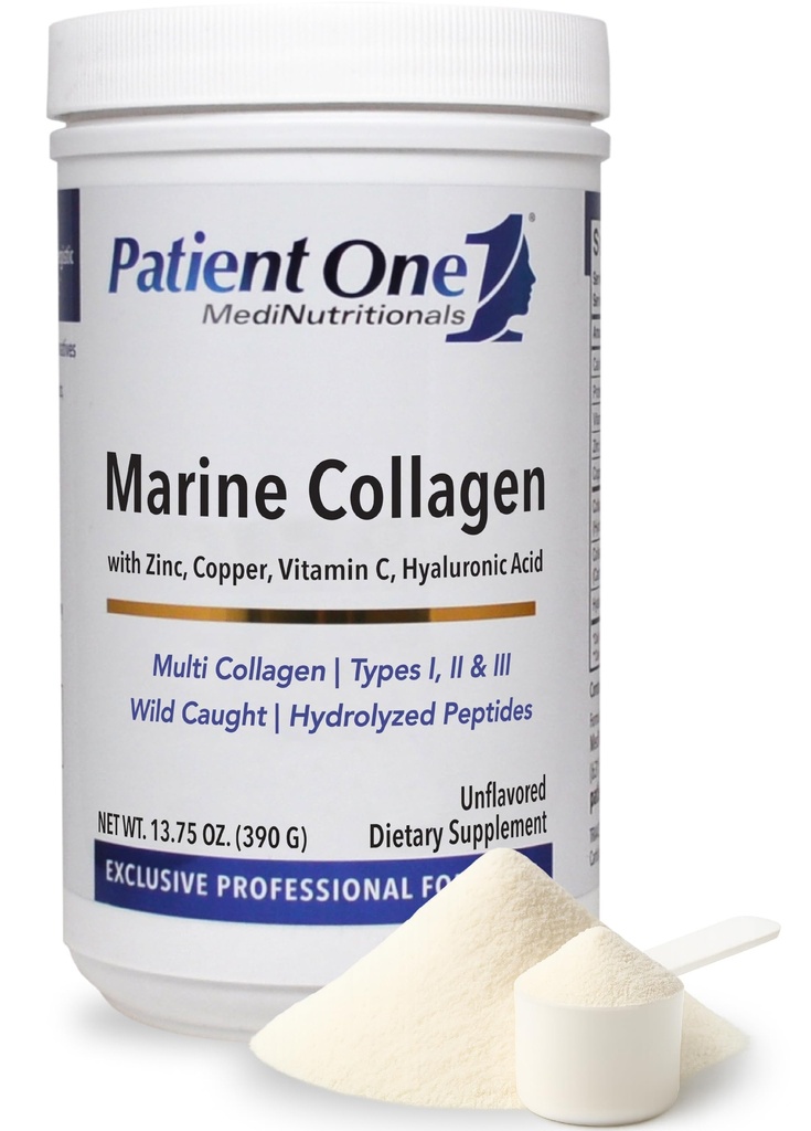 Pacientes Un Colágeno Marino Silencioso Suplemento de Polvo para proporcionar soporte completo* Silencioso con Tipos 1, 2 y 3 Collagen, Plus Cofactores Collagen latitud 13.75 oz