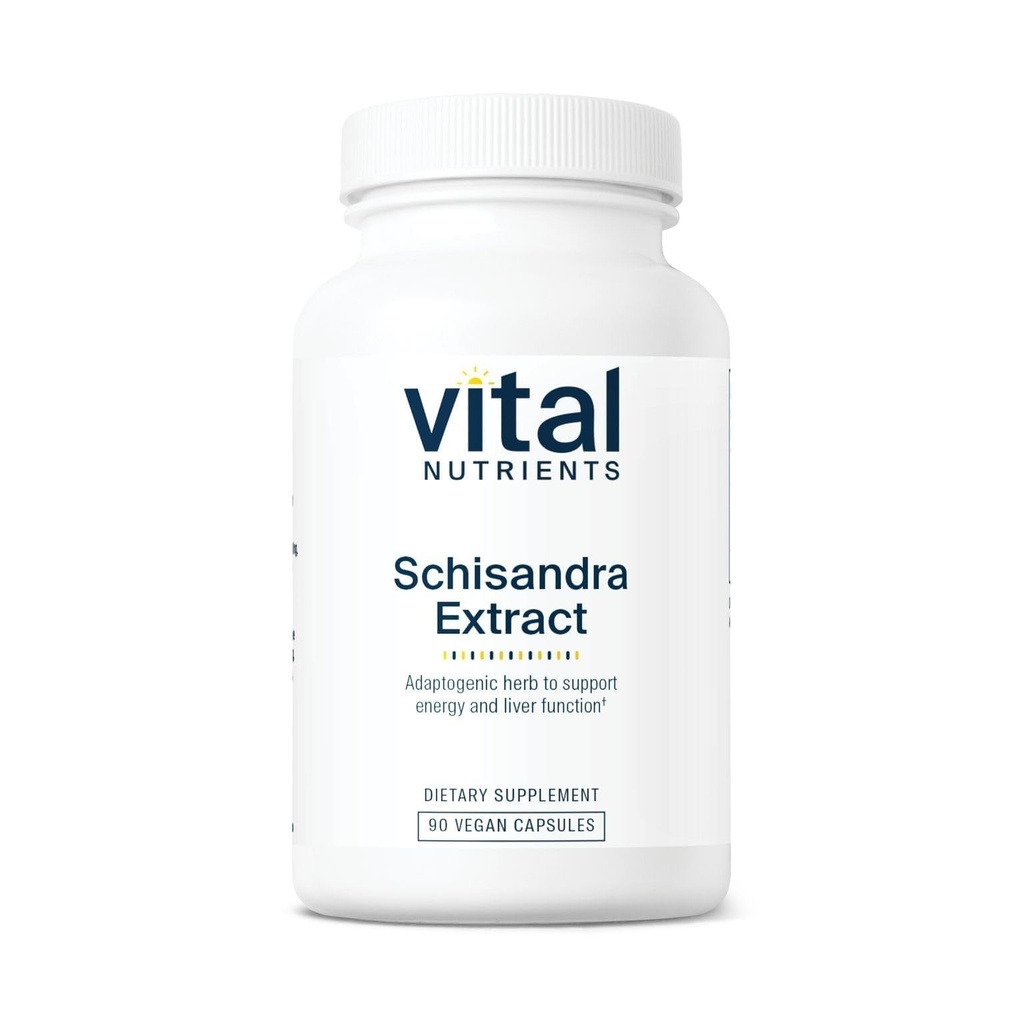 Nutrientes vitales - Extracto de Schisandra - Soporte para vida, inmune, energía y resistencia - 90 cápsulas vegetarianas por botella - 1000 mg