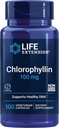 Extensión de la vida Chlorophyllin, antioxidante " DNA Health Support, Gluten-Free, Non-GMO, Vegetarian, 100 cápsulas vegetarianas