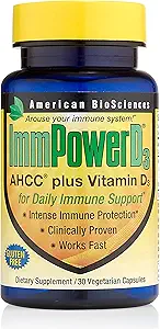American BioSciences ImmpowerD3 AHCC + Vitamin D3, 30 Count