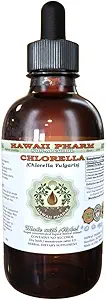 Clorella Sin alcohol Extracto líquido libre de alcohol, Clorella (Chlorella vulgaris) Planta entera, Licerita seca Hawaii Pharm Natural Herbal Suplemento 2 oz