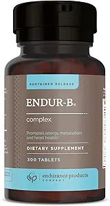 Complejo Endur-B - Liberación sostenida - Suplemento vitamina B con B1, B2, B3, B6, B12, Ácido fólico, Biotina - 300 Tabletas - Endurance Products Company