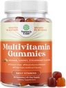 Gummies multivitamínicos para adultos - Gummy multivitamina Halal con B12 Biotina - Multivitaminas de goma libre de gelatina para hombres y mujeres - Gummies de vitaminas con zinc &amp; vitamina D - libre de gluten No GMO - 90 Condes