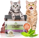 Strawfield Pets L-Lysine Immune Support for Cats & Kittens - 200g Chicken Liver Flavor Granules with Scoop, Immune Health Supplement Cat Cold Relief, Sneezing, Congestion, Running Nose, Watery Eyes