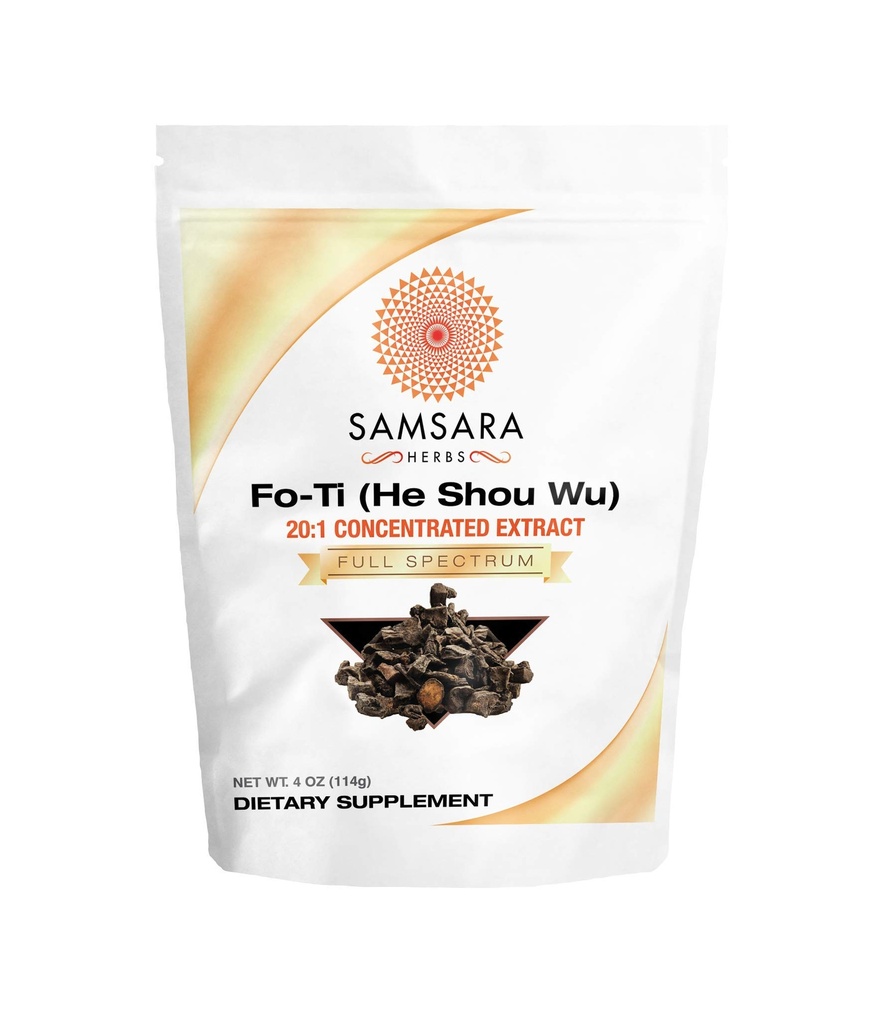 Samsara Herbs Fo-Ti Extracto Polvo (4oz/114g) - 20:1 Extracto Concentrado, Preparado