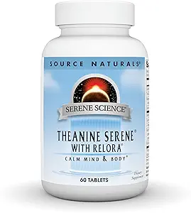 Fuente Naturales Serene Science Theanine Serene con Relora - Mente Calma Cuerpo - 60 Tablas
