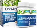 Optimind Bacopa Monnieri Brain Supplement for Memory and Focus, Nootropics with Phosphatidylserine, Huperzine A, Non-GMO, Clinically Studied Ingredients, 64 cápsulas