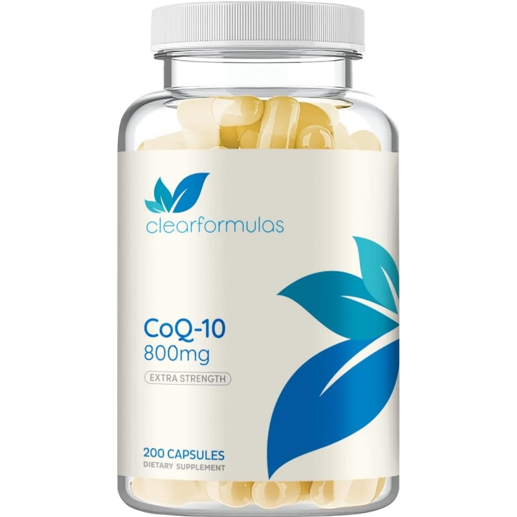 Extra Strength CoQ10 800mg - Quick Absorption Coenzyme Q10 800mg Potent Antioxidant for Heart Energy and Aging Support - High Stability CoQ10 Ubiquinone Caps - Made in a cGMP US Lab (100 Servings)