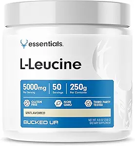 Enrollado L-Leucine 5000mg Por Serving, Essentials (50 Servings, 250 Grams Powder)