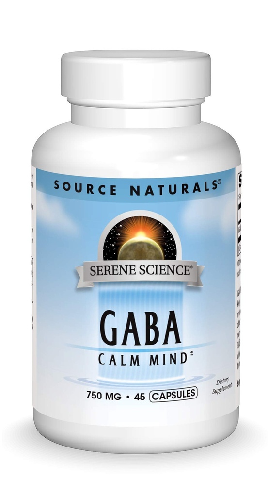 Fuente Naturals Serene Science GABA, para una mente calmada, 750mg - 45 cápsulas