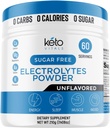 Keto Vitals Unflavored Electrolyte Powder | Keto-Friendly Electrolytes with Potassium, Magnesium, Sodium, Calcium | Keto Electrolytes Supplement Drink Mix | Sugar-Free, Zero Calories, Zero Carbs
