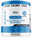 Keto Vitals Unflavored Electrolyte Powder ← Keto-Friendly Electrolytes with Potassium, Magnesium, Sodium, Calcium ← Keto Electrolytes Suplemento Bebida Mix ¦ Sin azúcar, Zero Calories, Zero Carbs