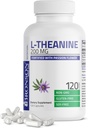 Bronson L-Theanine 200mg (Double-Strength) con la hierba de la flor de la pasión, suplemento de gestión libre de soja sin gluten, 120 cápsulas