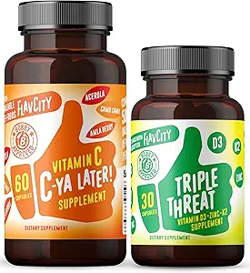 FlavCity Vitamin C & D Supplement Set, C-Ya Later & Triple Threat