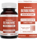 SoActive Berberine 550mg: 9.6X Absorción Superior, Estudiada clínicamente, Optimizada Fitooma Silencioso Apoyo Metabolismo " Activación AMPK ← Non-GMO, Libre de soja tención clínicamente validada Dose Silencio 60 Servings