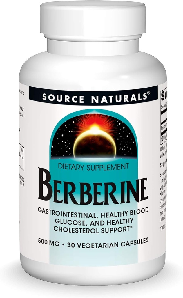 Fuente Naturales Bereberine Vegetable Capsule, para Gastrointestinal Support* - 30 cápsulas vegetarianas
