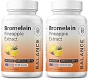 Balancebreens Bromelain 500mg Cápsulas – 2400 GDU Pineapple Extract Supplement for Joint Support, Natural Swelling Support, and Healthy Digestion – 180 Cápsulas Orgánicas Made in USA