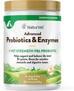 NaturVet – Probióticos avanzados " Enzymes - Plus Vet Strength PB6 Probiótico  tolera Apoyos y equilibrios Pets with Sensitive Stomachs " Digestive Issues  durable for Dogs & Cats (1 lb)