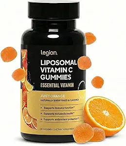 LEGION Liposomal Vitamina C Suplemento - High Absorption Liposomal VIT C Suplemento para Hombres de la Mujer - Vitamina Natural Suplementos para Apoyo al Sistema Inmunitario (60 cápsulas de vitamina C)