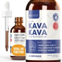 Rejuvica Health Kava Kava Root Extract Supplement - Active Kava Kava - Potent Relaxation & Calm - Liquid Extract - Piper Methysticum - Noble Variety - Naturalmente Occurring Kavalactones - 48 Servings