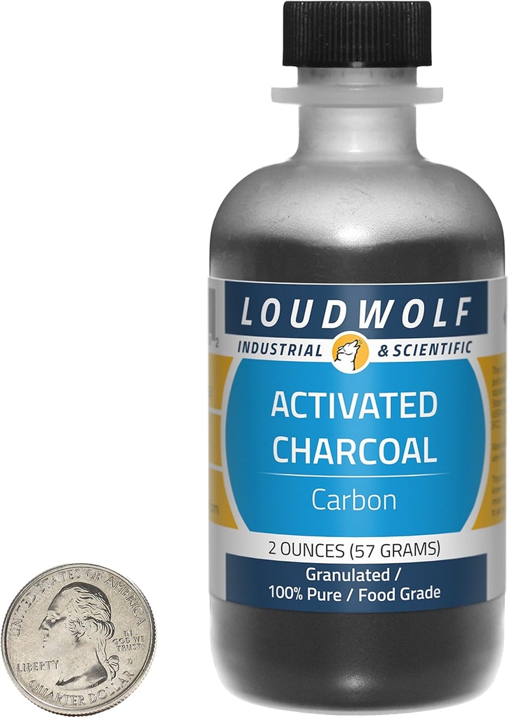 Activated Charcoal/Fine Grains / 2 Ounces / 100% Pure Food Grade