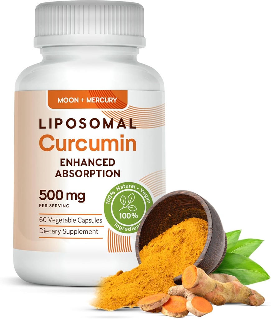 Liposomal Turmeric Curcumin 500mg - 60 Turmeric Curcumin Suplementos cápsulas