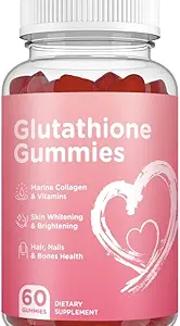 Cuidado de la piel de Glutathione - Brillo de la piel - Colagen de Gummies - Anti-Aging L-Glutathione - Colagen marino &amp; Vitaminas