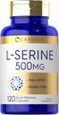 Carlyle L Serine Capsules 500 mg Silencio 120 Conde ← No GMO &amp; Gluten Suplemento gratuito