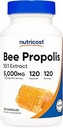 Nutricost Bee Propolis 10:1 Extracto 5,000mg Equivalente, 120 cápsulas - Gluten Free, Non-GMO, Suplemento dietético vegetariano, de 500 mg de 10:1 Extracto
