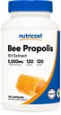 Nutricost Bee Propolis 10:1 Extracto 5,000mg Equivalente, 120 cápsulas - Gluten Free, Non-GMO, Suplemento dietético vegetariano, de 500 mg de 10:1 Extracto