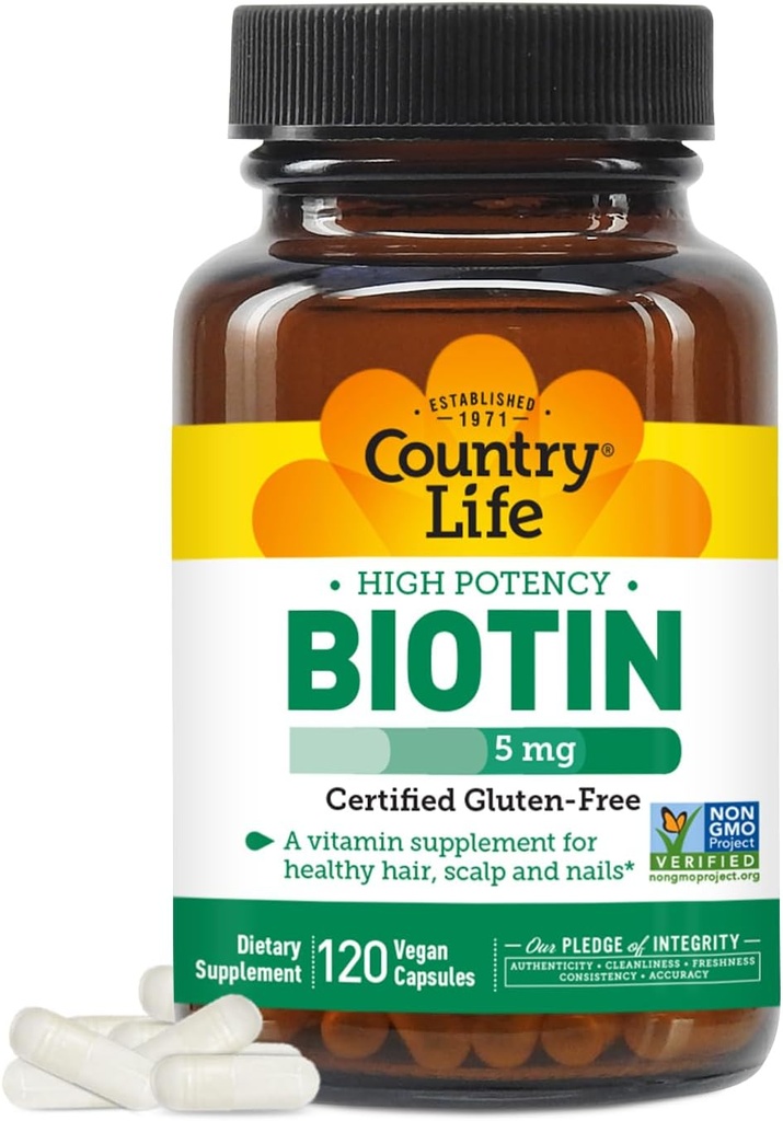 Country Life Country Life Biotin 5 mg Vegicaps, 120 Conde