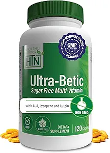 Health Thru Nutrition Ultra-Betic Multivitamin 120 Conde ← Apoya Nerve, Visión, Energía Silenciosa con ALA, Lycopene ← Non-GMO, Clean Label ← Tested for Quality