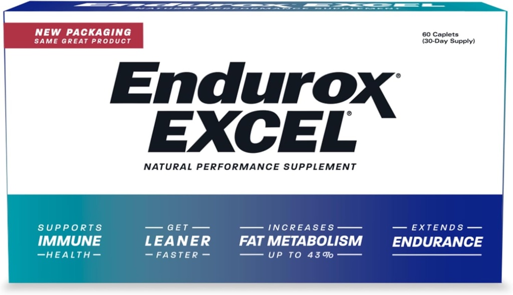 Pacific Health Endurox Excel Natural Performance Suplemento, Aumenta el Metabolismo & construye resistencia con Ciwujia (Ginseng) Root - 60 caps