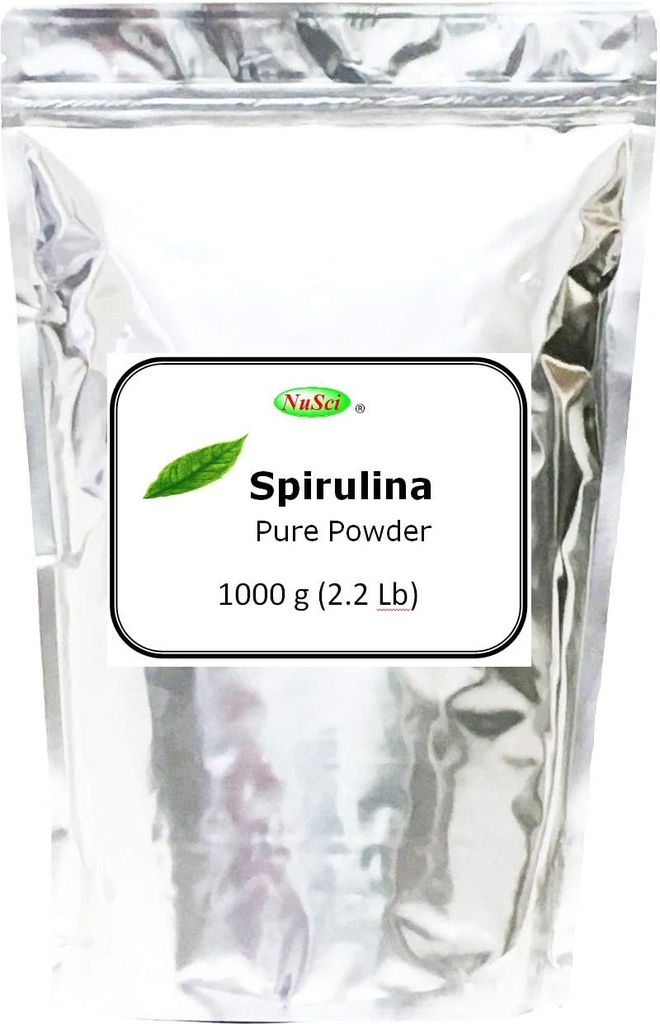 Ecológicamente Grown Spirulina Powder 1000g (1.0Kg, 2.2 lb) Bulk Pure Fresh GMO Free Non-Irradiated
