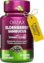Capsulas de arándano ORZAX - Suplemento de apoyo inmune con vitamina C y zinc de arándano - Suplemento de antioxidantes para mujeres y hombres (60 cápsulas vegetales)