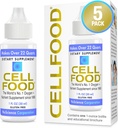 Oxígeno Celeste - 1 fl oz, 5 Pack - Suplemento de oxígeno líquido para el drenaje linfático, enfermedad de Altitud, Jet Lag, fatiga, dolores de cabeza, resacas &amp; energía - Gluten Gratis, Cert. Kosher